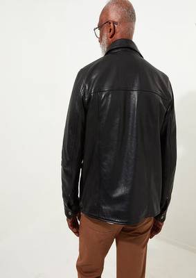 men's black premium lambskin leather jacket vintage inspired look distinctive 2