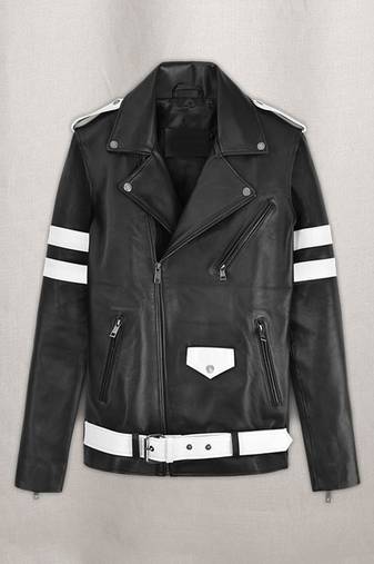 men's white lambskin leather jacket classic zip up style stylish