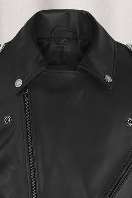 men's white lambskin leather jacket classic zip up style stylish 3