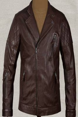 men's brown lambskin leather jacket classic zip up style versatile 1