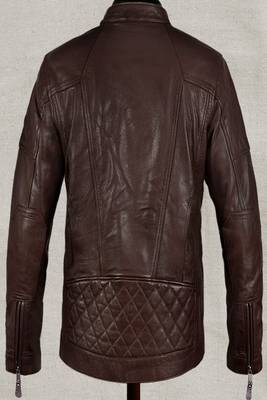 men's brown lambskin leather jacket classic zip up style versatile 3
