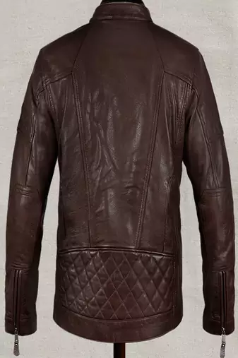 men's brown lambskin leather jacket classic zip up style versatile