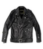 men's black premium lambskin leather jacket premium quilted design modern