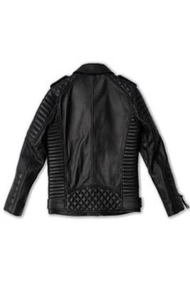 men's black premium lambskin leather jacket premium quilted design modern 2