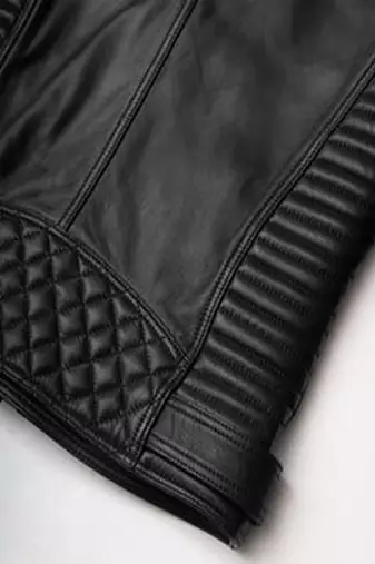 men's black premium lambskin leather jacket premium quilted design modern
