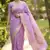 Banarasi viscose silk saree in lavender colour with  zari meenakri work