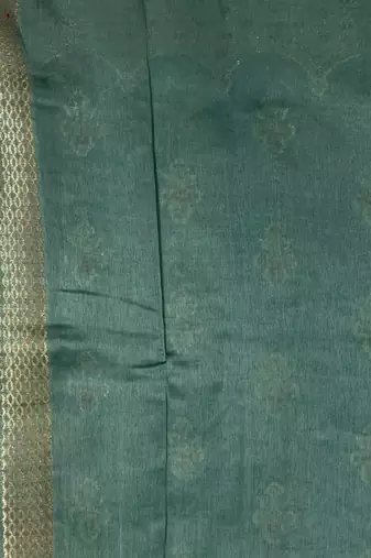Banarasi viscose silk saree in seagreen colour with  zari meenakri work