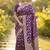 Banarasi viscose silk saree in purple colour with floral zari jaal work