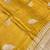 Banarasi viscose silk saree in mustard colour with leaf zari meenakari work