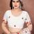 Off white georgette embroidered saree