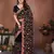 Black georgette embroidered saree