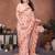 Pink georgette embroidered saree