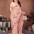Pink georgette embroidered saree