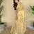 Gold silk blend woven saree