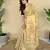 Gold silk blend woven saree