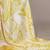 Yellow abstract print satin saree