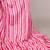 Pink and white diagonal striped satin saree