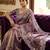 Purple satin embroidered saree