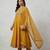 Mustard anarkali with embroidered yoke
