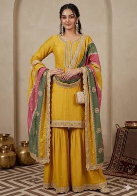 marigold yellow sharara set 3