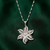 925 sterling silver floral filigree pendant necklace for women