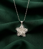925 sterling silver handcrafted floral filigree pendant necklace for women