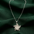 925 sterling silver star floral filigree pendant necklace for women