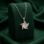 925 sterling silver star floral filigree pendant necklace for women