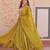 Mehendi star georgette rich sequins and beads embroidery flared gown with heavy dupatta