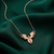 925 sterling silver rose gold-plated angel wings pendant necklace for women