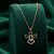925 sterling silver rose gold-plated angel heart pendant necklace with crystal detailing for women