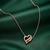 rose gold love heart necklace in 925 sterling silver | elegant romantic pendant for women