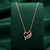 rose gold love heart necklace in 925 sterling silver | elegant romantic pendant for women