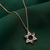 rose gold star pendant necklace in 925 sterling silver | elegant geometric charm necklace for women