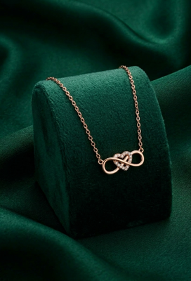 rose gold infinity heart necklace in 925 sterling silver | elegant love symbol pendant for women 2