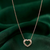 rose gold halo heart necklace in 925 sterling silver | elegant sparkling love pendant for women
