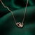 rose gold interlocking heart necklace in 925 sterling silver | elegant love knot pendant for women