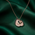 rose gold swan heart necklace in 925 sterling silver | elegant couple swan pendant for women