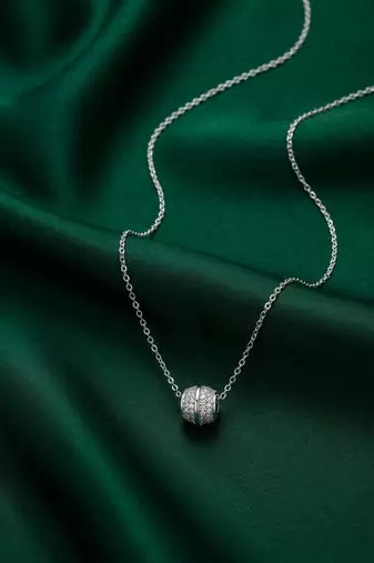 925 sterling silver elegant beaded charm pendant necklace for women