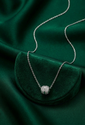 925 sterling silver elegant beaded charm pendant necklace for women 2