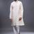 elegant cream embroidered silk kurta pant set