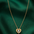 925 sterling silver gold-plated heart pendant necklace with crystal accent for women