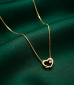rose gold minimal heart necklace in 925 sterling silver | elegant solitaire love pendant for women