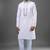 off white mirror work kurta pant set for men