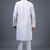 off white mirror work kurta pant set for men