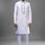 off white mirror work kurta pant set for men
