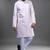 pastel pink embroidered silk kurta pant set