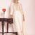 Off white art silk embroidered suit