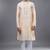 cream embroidered silk kurta pant set for men
