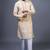 cream embroidered silk kurta pant set for men